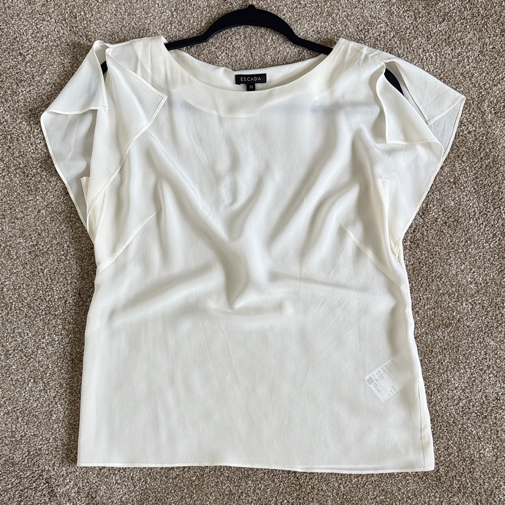 Escada Women's Elegant Ivory Blouse